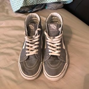 Grey high top vans